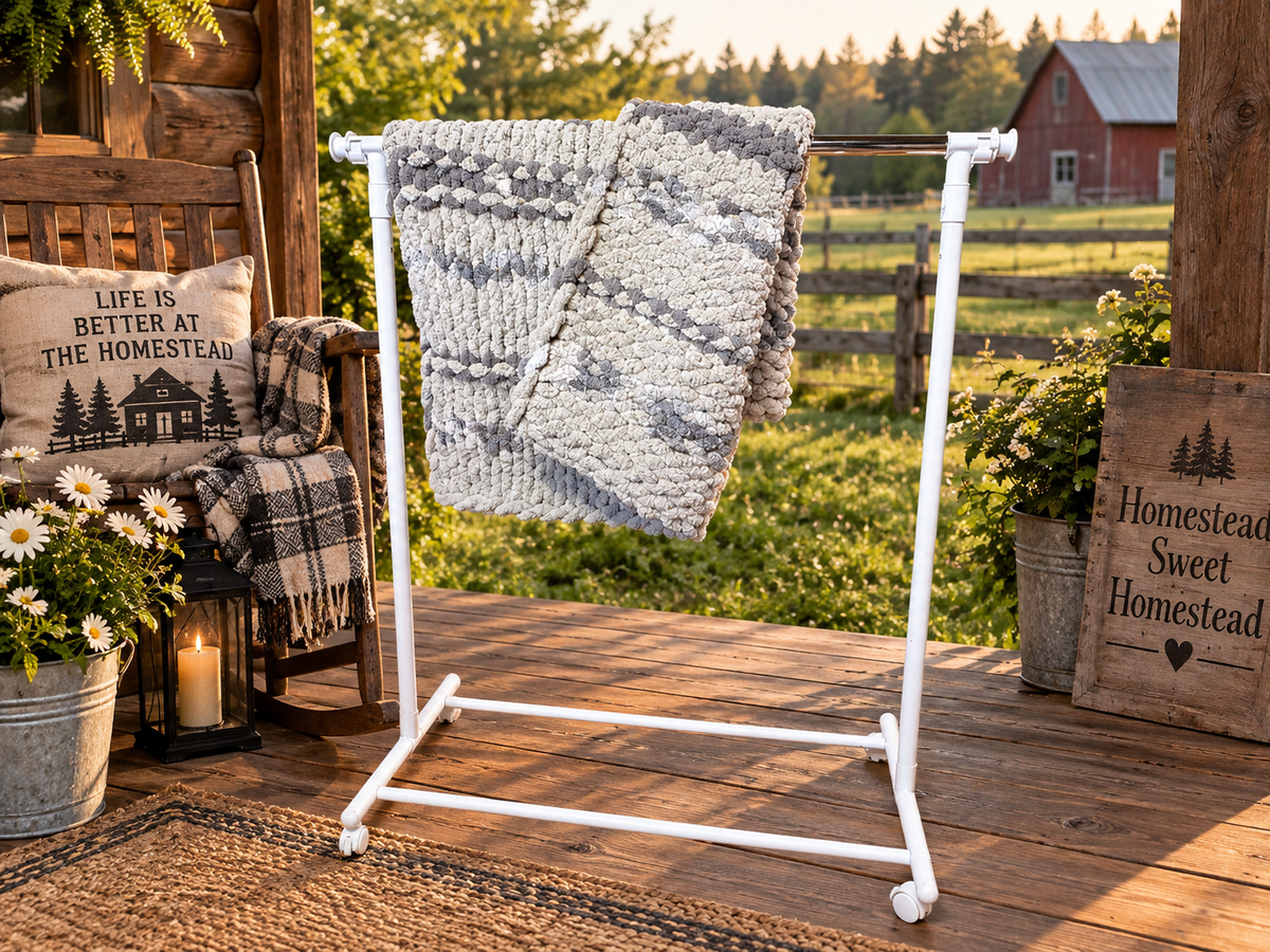 Pre-Made Hand-knit Chunky Chenille Lap/Baby Blankets