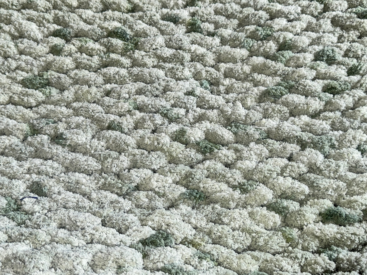 Handmade Sage 44" x 33" Tight-Knit Chunky Baby Blanket