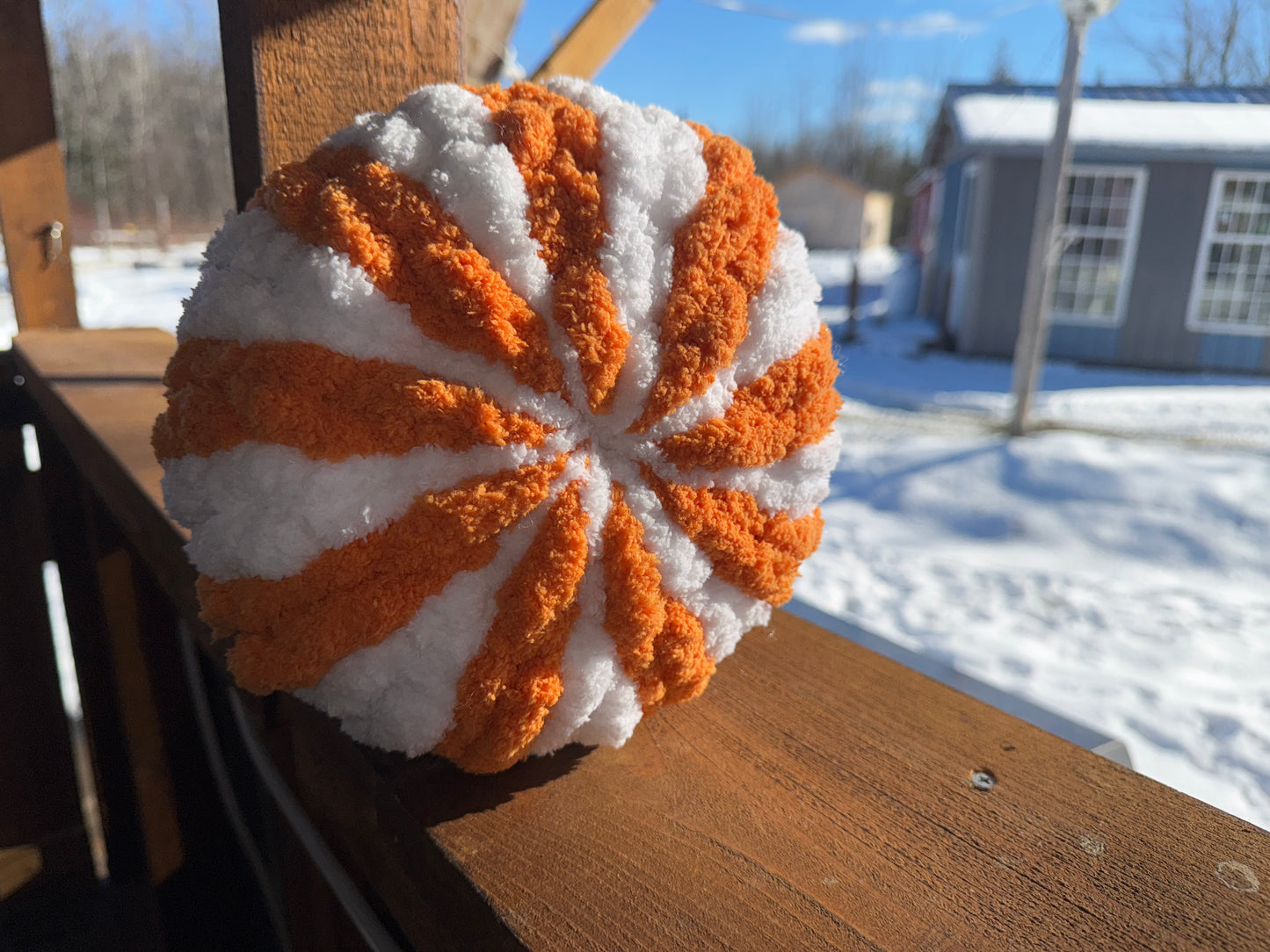 Chunky Holiday Candy Decorative Pillow