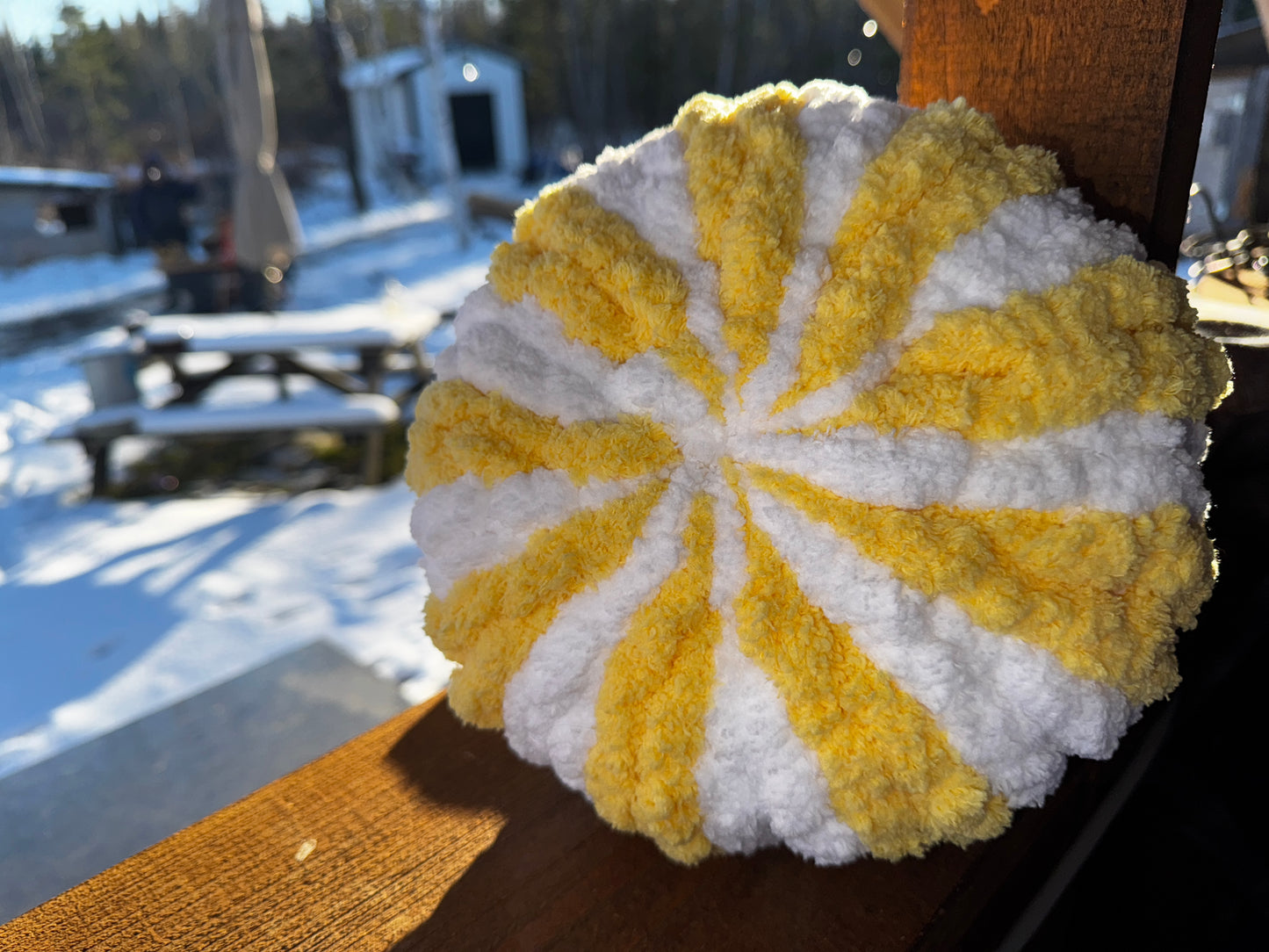 Chunky Holiday Candy Decorative Pillow